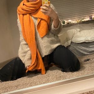 Orange Knit Scarves
